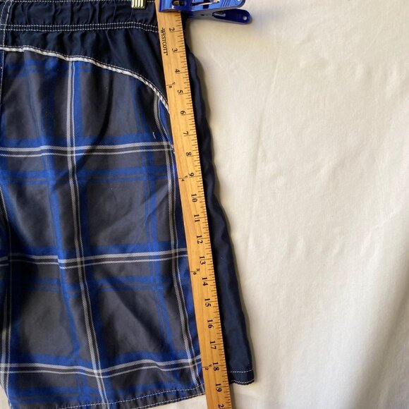 O'Neill Plaid Swim Trunks Mens Size 30 Black Blue Board Shorts Bathing Suit - Picture 13 of 13